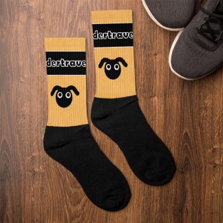 These are designed socks in our Bordertraveller collection – Socks – Bordertraveller lemon dog. The socks are of top quality