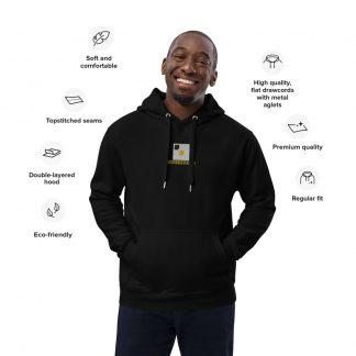 Premium ekologisk hoodie broderi – Bordertraveller Activewear